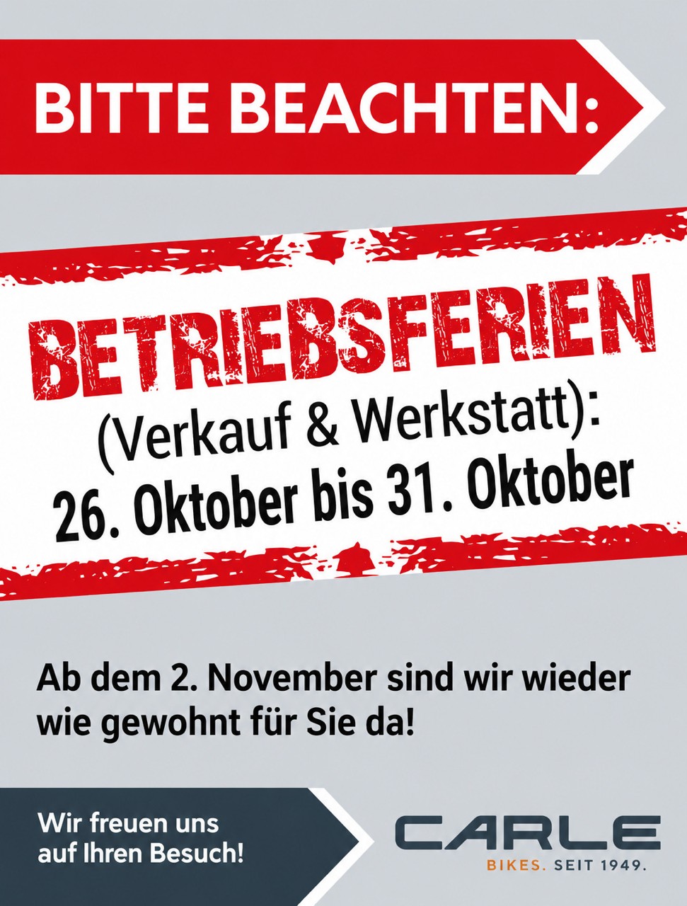 Betriebsferien